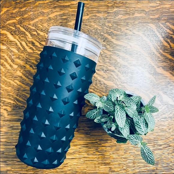 Jade Other - Jade Studded Black 30 oz Tumbler with Straw